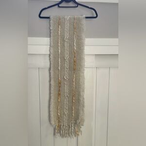 Vismaya by Anthropologie Elegant Beige and Cream Scarf